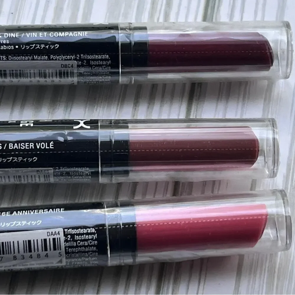 NYX Makeup Beauty High Voltage Lipstick Trio New in Package